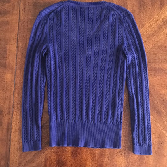 Tommy Hilfiger Jenny Cable-Knit V-Neck Sweater M - Picture 4 of 6